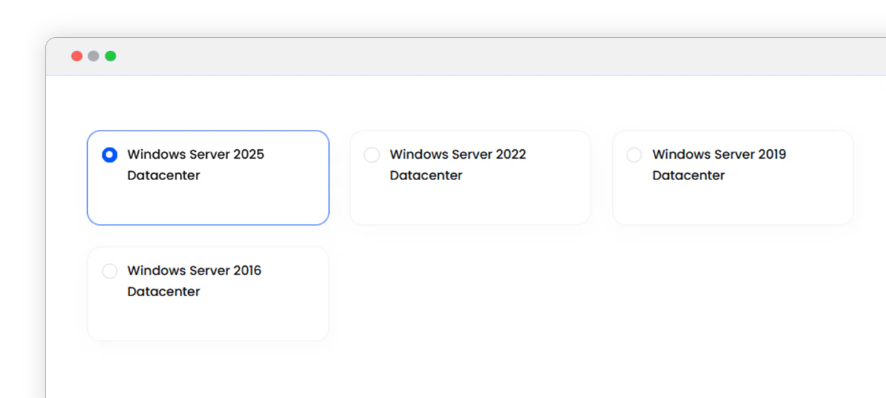 Multiple Windows Server Versions Multiple Windows server versions